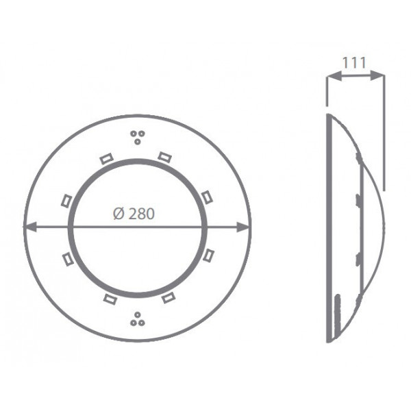 ไฟสระว่ายน้ำ Astralpool Projector Flat LED White (slim), 12V AC, 9W Astralpool - 2