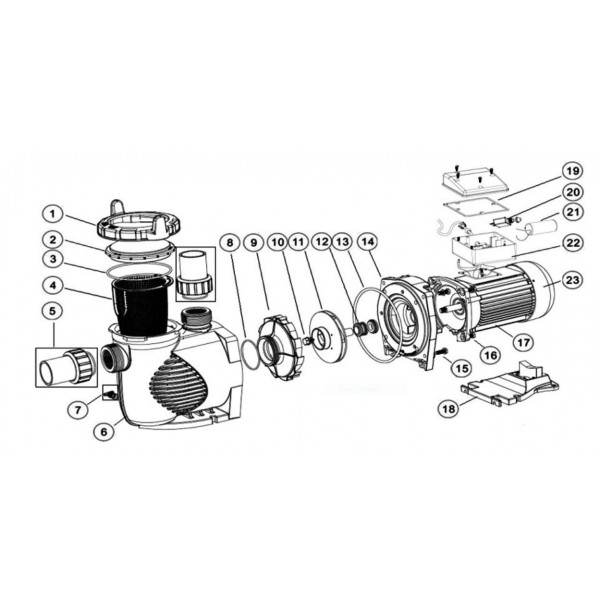 NO.15D DEX6000R แกนกลางS/S (DE 6020)