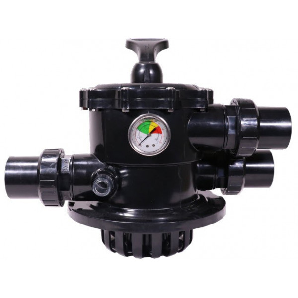 MV-JT-TVB2 2" Multiport Valve for Sand Filter รุ่น KP D.800 - 1200 Top Mount [สีดํา] Jesta Jesta - 1