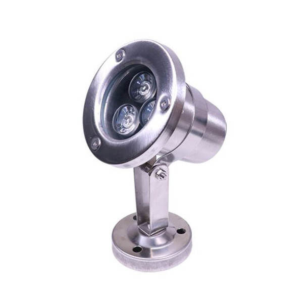LED Light MODEL HUW823 Color Warm White 3W 12V DC Stainless Steel 304 Body with Tripod Jesta