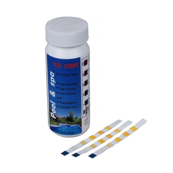 6 in 1 Test Strips: Total Hardness, Free CL, pH, Alkalinity, Cyanuric Acid Jasta Jesta - 1