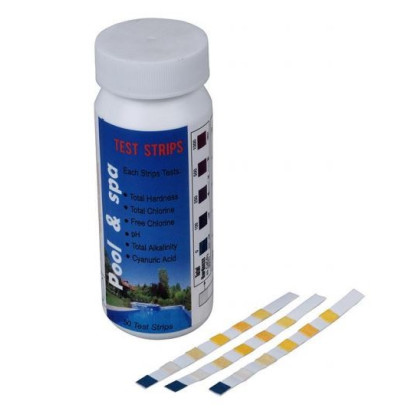 6 in 1 Test Strips: Total Hardness, Free CL, pH, Alkalinity, Cyanuric Acid Jasta