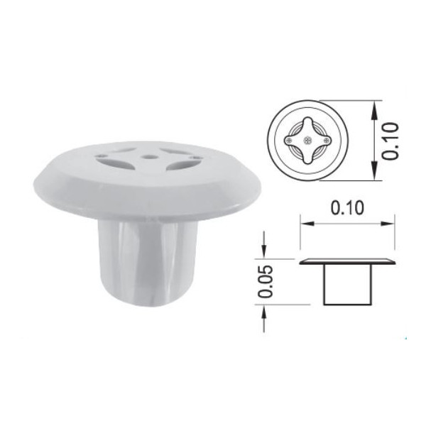 PSF‐20‐W Floor Inlet Connection 1.5 "& 2 " Colour White Pool&spa Pool&Spa - 1