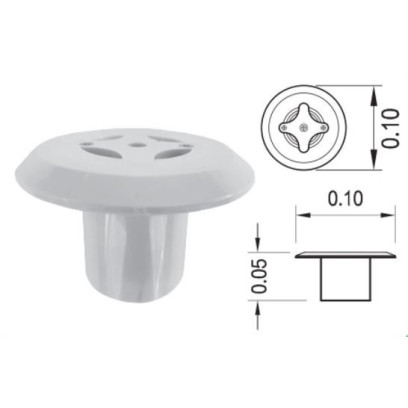 Floor Inlet PSF‐20‐W Connection 1.5 "& 2 " Colour White Pool&spa