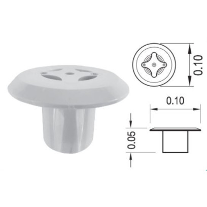 PSF‐20‐W Floor Inlet Connection 1.5 "& 2 " Colour White Pool&spa - 1