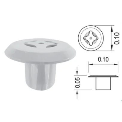 PSF‐20‐W Floor Inlet Connection 1.5 "& 2 " Colour White Pool&spa - 1
