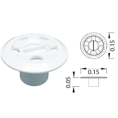 Star Vacuum PSF‐05‐W Connection 1.5 "& 2 " Colour White Pool&spa