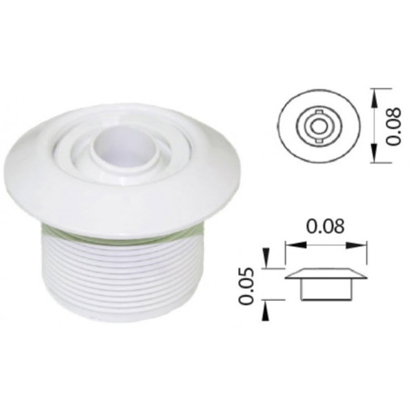 PSF‐02‐W Standard Eyeball Connection 1.5 "& 2 "Pool&spa Pool&Spa - 1