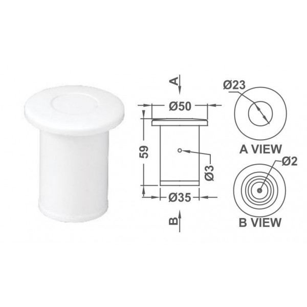 EM1844 Air Button Connection1" Emaux Emaux - 1