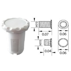 PSF‐14‐W Standard Air Valve Control Connection 1.5" Color White Pool&Spa