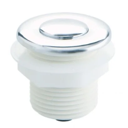 Pneumatic press button switch - Chrome plate bronze front panel Astralpool - 1