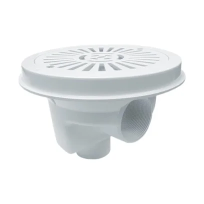 Circular main drain Ø 200 mm with flat grille in ABS - Flow rate 13m3/h Astralpool - 1