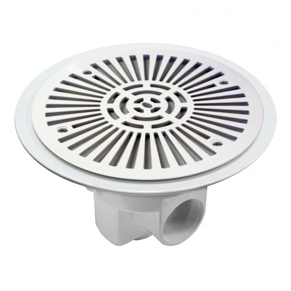 Circular main drain Ø 270 mm with grille in ABS - Flow rate 13m3/h Astralpool Astralpool - 1