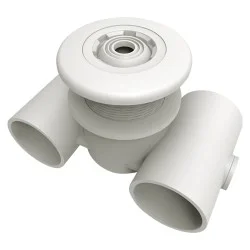 EM4419 (A) Emaux หัวเจ็ทพร้อมบอดี้ สำหรับสปาคอนกรีต “EMAUX” ขนาด 1.5" 50mm Air & Water สีขาว - 1