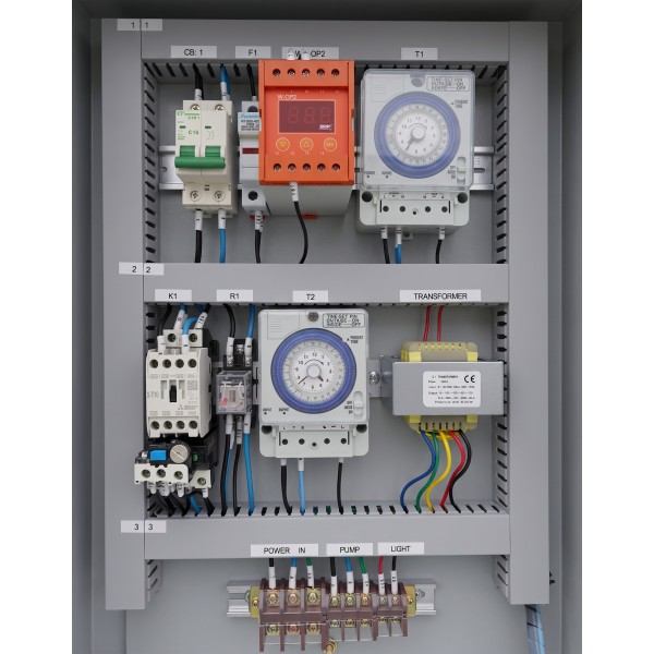ตู้คอนโทรลสระว่ายน้ำ คุมปั๊ม1.0HP ไฟสระ100W 12VAC - 1
