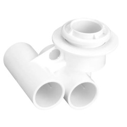 EM1138 Ф25mm Air & Ф25mm Water Tee Body Colour White Emaux - 1