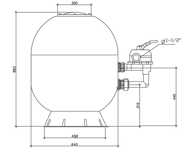 ถังกรองทราย Kripsol AK 640