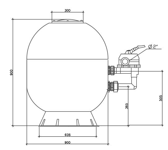 ถังกรองทราย Kripsol AK 900.c