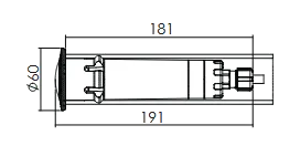 แบบร่างขนาดของไฟสำหรับติดตั้งกับข้อต่อท่อดูด