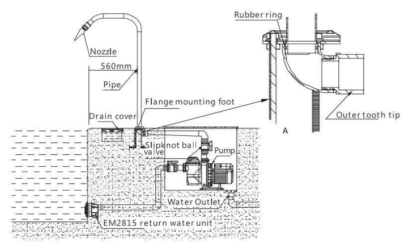 หัวน้ำพุ Emaux Model EM4401