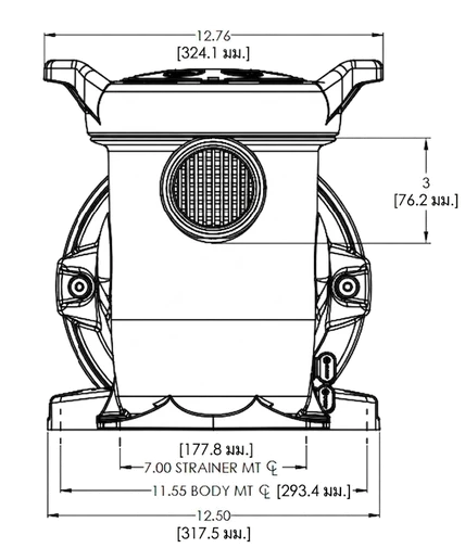 Dimensions Front Diagram