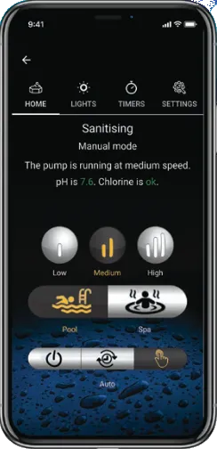 ChlorinatorGo App Screen