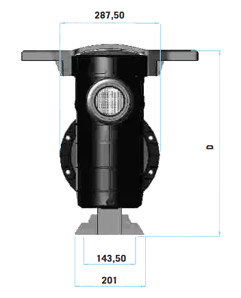 ขนาดปั๊ม Maxim มุมมองด้านหน้า-08005