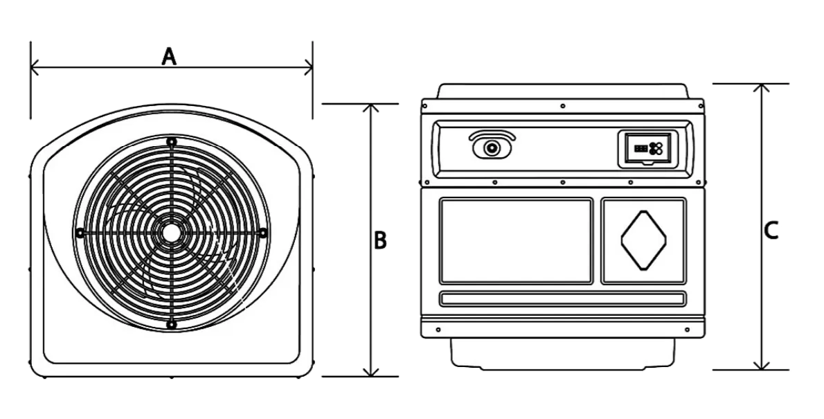 ELECTROHEAT PLUS MK III Dimension Diagram
