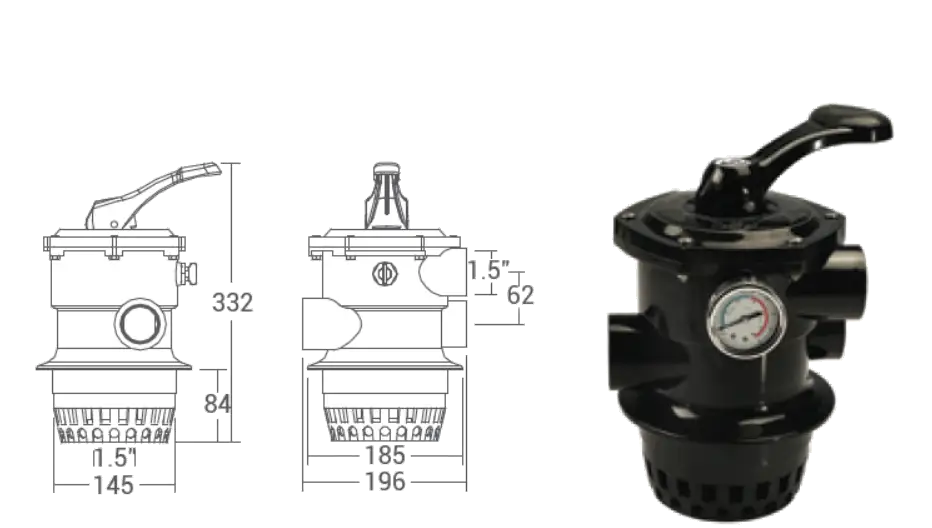 1.5 inch 6-Way Top Mount Valve (MPV01)