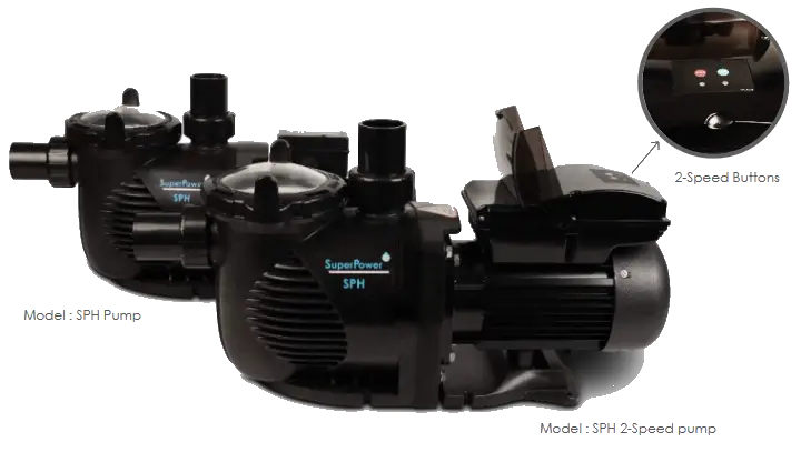 ปั๊มน้ำสระว่ายน้ำรุ่น SPH และรุ่น SPH 2-Speed