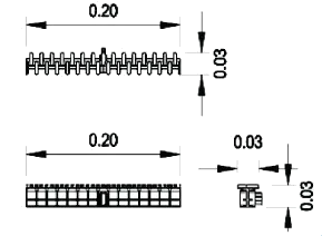Technical drawing for 20 cm grating
