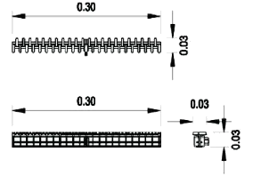 Technical drawing for 30 cm grating