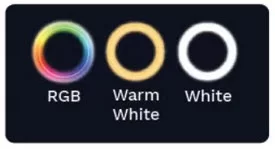 รูปแบบแสงไฟ RGB, Warm White, Daylight