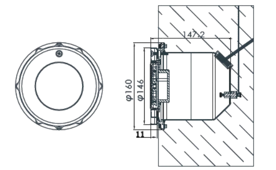 EL-S100 Technical Dimension Diagram