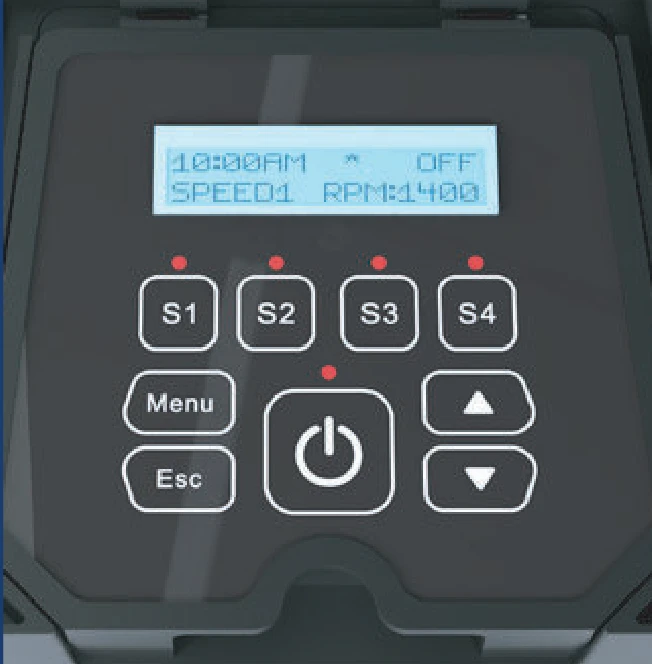 Smart Control Panel Close-up หน้าจอแผงควบคุมชัดเจน