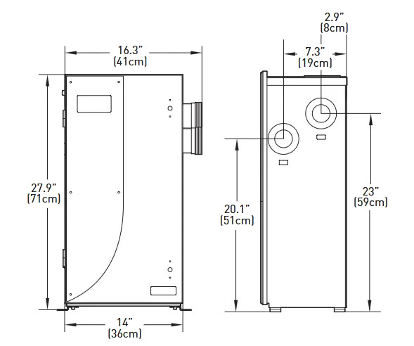 Dimensions for AOP 500