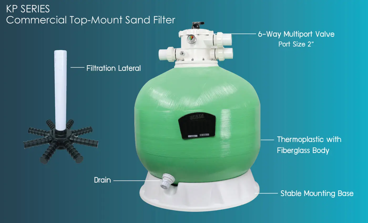 Jesta KP Series Commercial Top-Mount Sand Filter